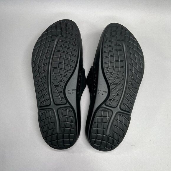 Oofos OOahh Sandals Men's Size 10 Black Running Recovery Active Beach Slides - Picture 9 of 11
